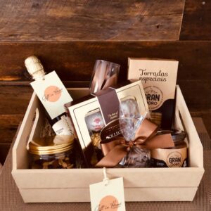 CESTA DE CHAMPANHE PURO LUXO