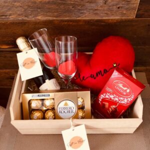 CESTA DE CHAMPANHE AMOR E POESIA